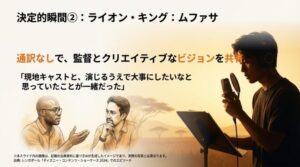 シンガポールのショーケースで、演じる上で大事なポイントを監督と直接英語で共有したエピソード