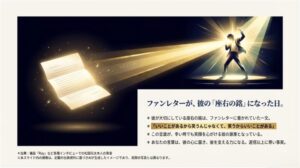「笑うからいいことがある」というファンの言葉が松田元太さんの座右の銘になり、彼を支えているという紹介