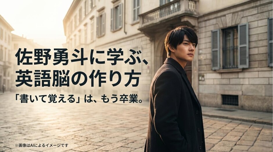 佐野勇斗の実践する英語学習法と英語脳の構築プロセスを解説する記事のアイキャッチ画像
