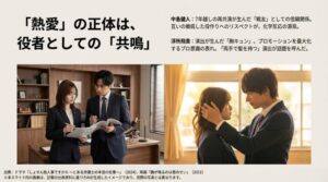 中島健人と共演したドラマのシーンと、浮所飛貴との映画での「両手で髪を持つ」演出シーンを並べた比較画像