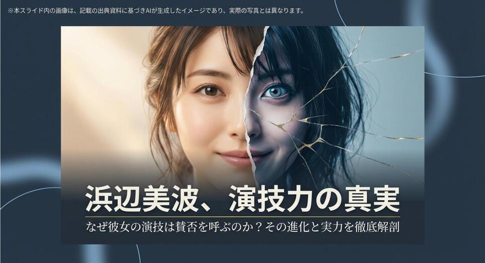 浜辺美波の顔写真と、演技力の賛否や進化について徹底解剖することを示すアイキャッチ画像