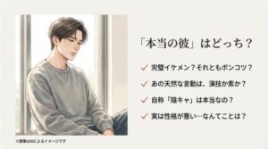 窓辺に座り物思いに耽るような、繊細で静かな一面を感じさせる佐野勇斗のイメージイラスト