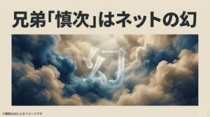 雲の中に「幻」という文字が浮かび上がり、根拠のない噂や実体のない情報を象徴するイメージスライド