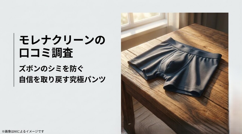 木目調のテーブルに置かれた、清潔感のあるグレーのボクサーパンツのイメージ画像